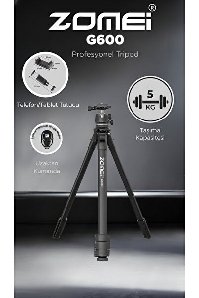 zomei G600 Alüminyum Alaşım Taşınabilir Tripod