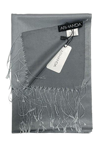 ARMANDA Silk Shawl - Gray Smoked