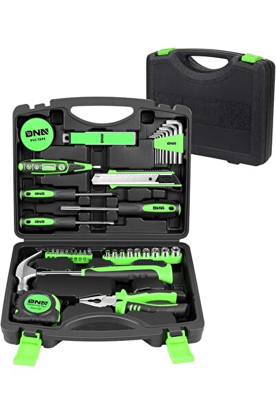 DNA MOTORING مجموعة أدوات منزلية مكونة من 46 قطعة (خضراء) - مجموعة إصلاح الأج...