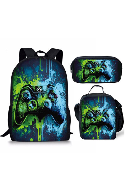 NO BRAND Student Backpack, 3-Piece Set, Multi-Color, 44x28x13cm, Bag-05