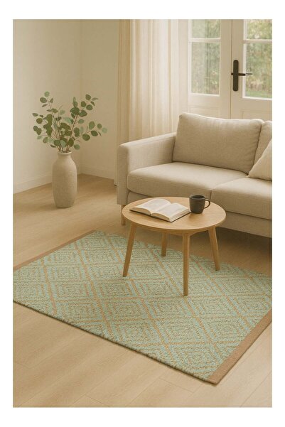 Generic Handwoven Indian Rug - 65% Jute & 35% Cotton (Model A-JC-501-1700)