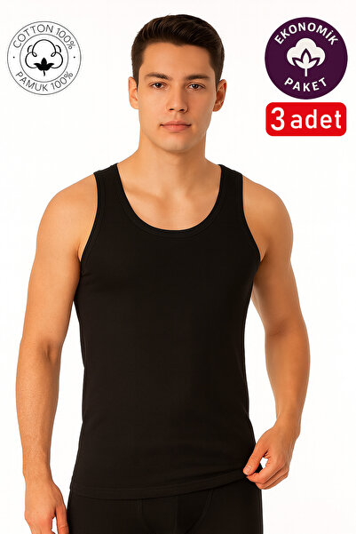 Lahor Secret 3-Pack 100% Cotton Single Jersey Classic Men's Undershirt