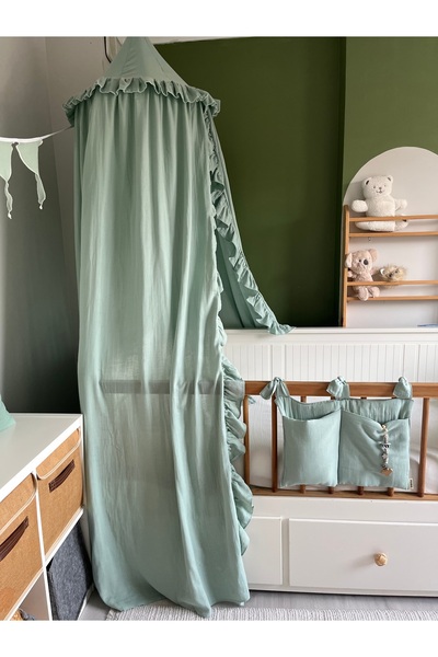 Hubb Crib Organizer Muslin Cotton Fabric Fiber Filled