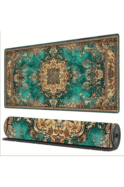 sgeteknoloji Sge Technology 70X30 cm Persian Carpet Themed Anti-Slip Base Speed Surface Gamer Mouse Pad Gaming