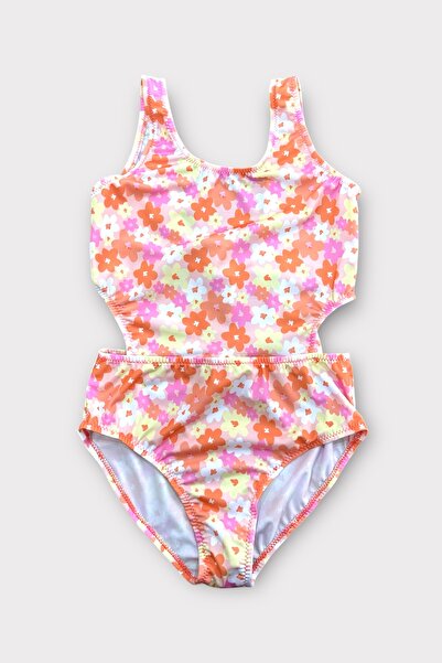 Nilmay mayo Момичешки бански костюм с детайли в талията