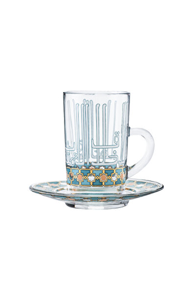 Dimlaj طقم شاي أصالة زجاجي CB/12-ذهبي