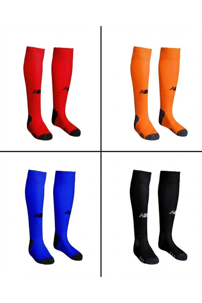 New Balance Nb Konc Tozluk Futbol Çorabı - 4 Lü Set - Kırmızı-Turuncu-Mavi-Siyah