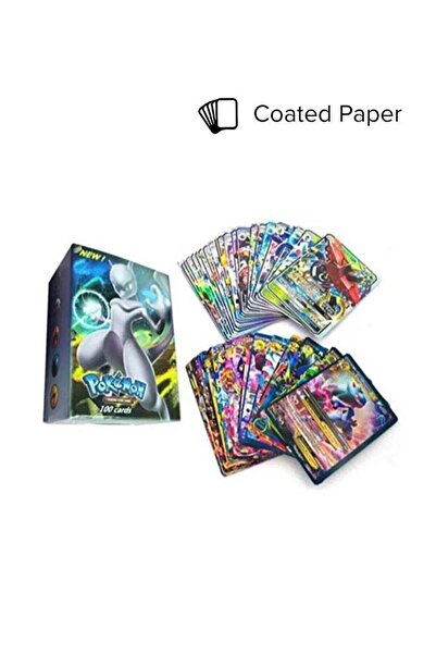 Arabest مجموعة لعب بطاقات الطاقة EX GX Mega Trainer من 100 قطعة - متنوعة 5x5x12 سم