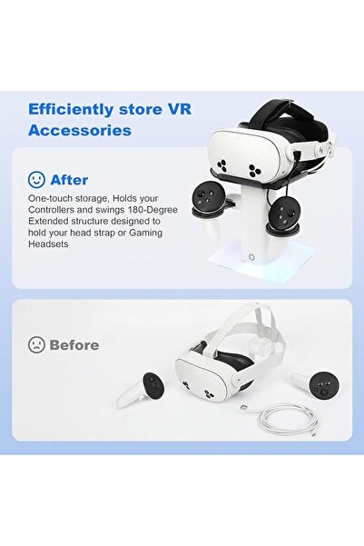 Saharaz Charging Stand, Vertical Charging Stand, VR Controller Bracket (White)