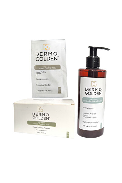 DG DERMO GOLDEN DERMO GOLDEN Yosun Peeling Yüz Peelingi Cilt Bakımı + Destek Solüsyonu 30 Kullanımlık