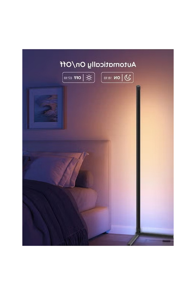 KEKE Remote Bluetooth RGBIC LED Floor Lamp for Corner, Bedroom & Living Room Decoration, 1.2m