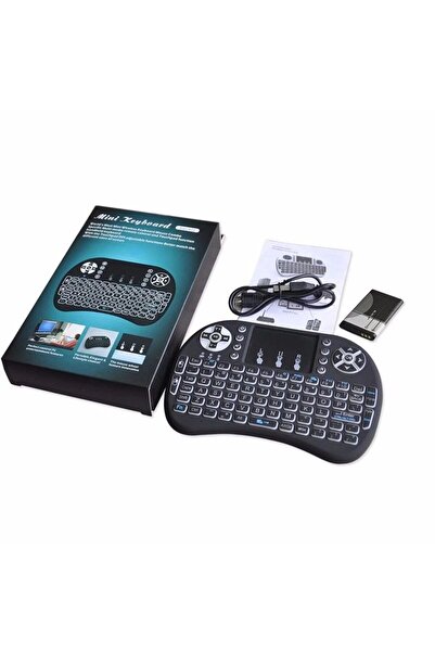Generic Mini Wireless Keyboard with Touchpad, Backlit Handheld Keyboard Mouse Combo for Smart TV, PC