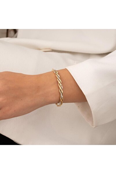 hakan mücevherat Taşlı 14 Ayar Altın Kelepçe