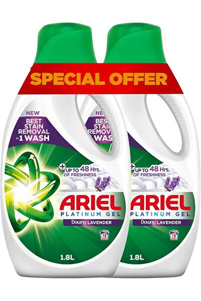Ariel Lavender Freshness Laundry Detergent Power Gel 1.8 x 2, Dual Pack