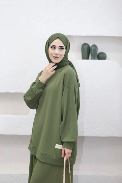 Suede Style 5722 - 2 Thread Oversize Comfortable-Chic-Loose Women's Set