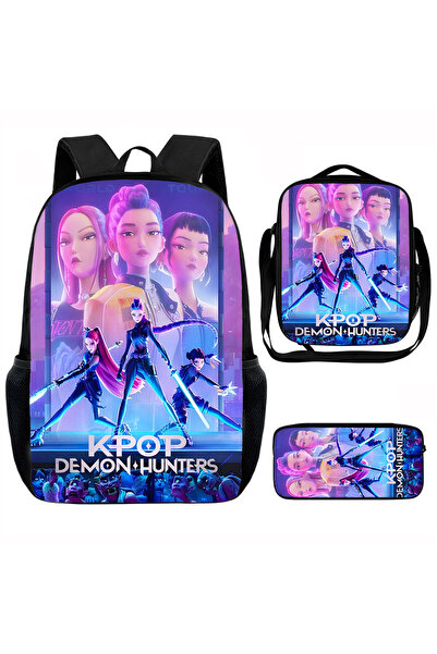 NO BRAND KPop Demon Hunters, Student Backpack 3-Piece Set, 29x12.5x39cm, ck+j...