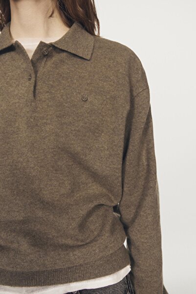 Massimo Dutti Cepli triko polo yaka kazak