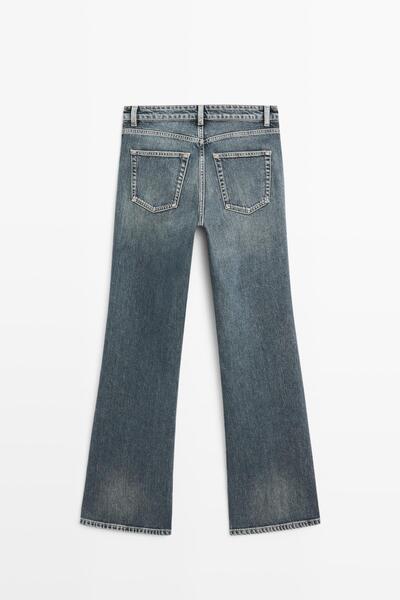 Massimo Dutti Straight flare fit mid-rise jeans