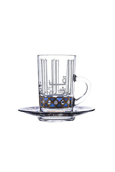 Dimlaj طقم شاي أصالة زجاجي CB/12-ذهبي