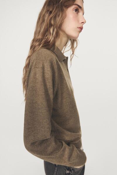 Massimo Dutti Cepli triko polo yaka kazak