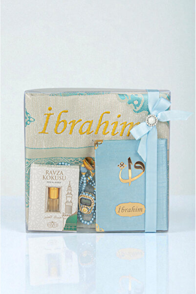 ihvan online Hediyelik Kişiye Özel İsimli Seccade Seti - Yasin Kitabı, Tesbih...