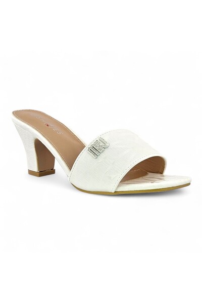 Sunrise Open Toe Slide Sandal with block heel