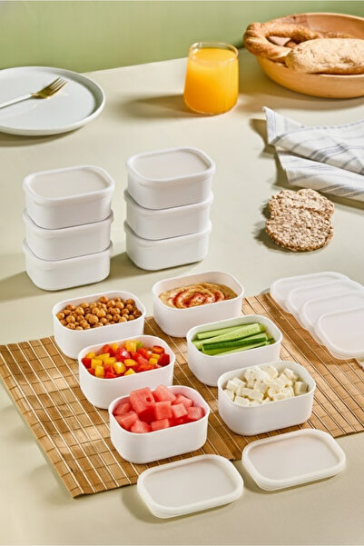 Orvila 6-Piece Covered Storage Container Set - Small Size - Portion Size - Breakfast Snack Bowl