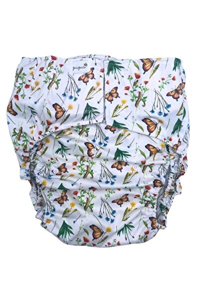 Pupus reusable adult diaper with hourglass insert, sizes S/M/L, medium absorbency, grass pattern