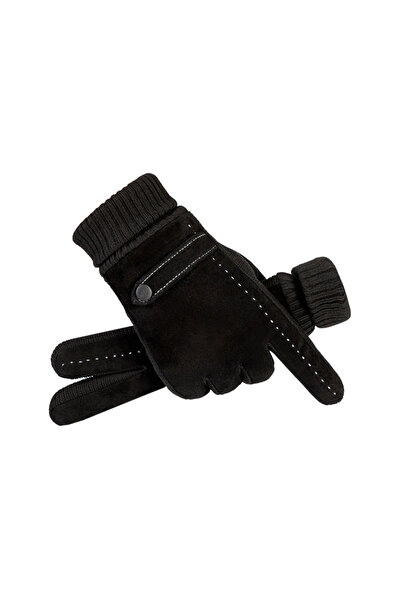 OEM leather gloves，OEM，Autumn-Winter velvet thickened warm outdoor cycling gloves，leather gloves -