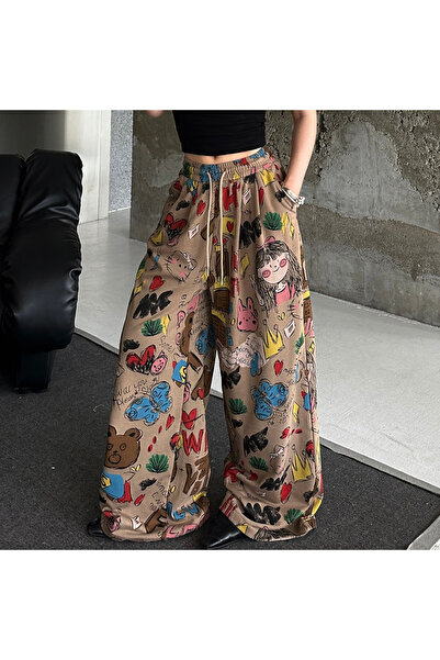 Toum Cartoon Detail Baggy Sweatpants