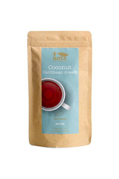 naTEa Organics Ceai de Hibiscus, Măr, Nucă de Cocos și Măceșe - Vis Caraibian...