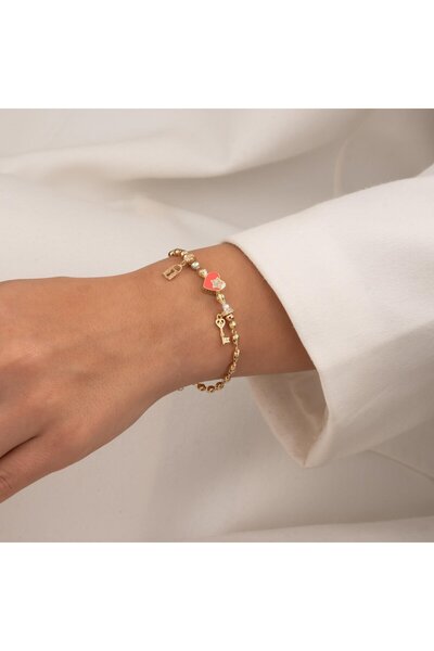 H.M Hakan Mücevherat Charmlı 14 Ayar Altın Bileklik