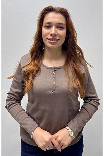 QYA Clothing Basic 100% Cotton Wide Fit Long Sleeve T-Shirt