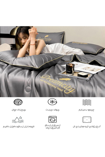 CozyhomeVIP Tencel Summer Quilt, Lightweight Breathable Ice Silk Comforter for Single & Double Beds