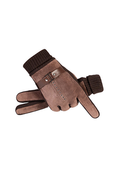 NO BRAND Men's Gloves, Fleece-Lined Thickened Warmth for Fall/Winter, Outdoor...