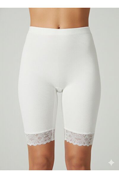 Yıldız Çamaşır سروال داخلي نسائي أبيض من الدانتيل 100% قطن