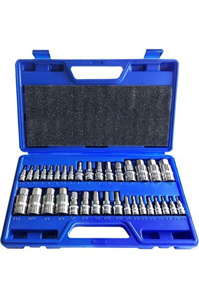 Generic مجموعة مقابس بت سداسية رئيسية من mainpoint، SAE ومتري، 34 قطعة (1/4، ...