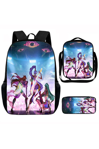NO BRAND KPop Demon Hunters, Student Backpack 3-Piece Set, 29x12.5x39cm, ck+j...
