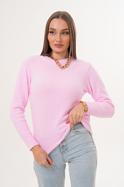 ŞİMAL Women's Crew Neck Bearded Sweater 255157 -