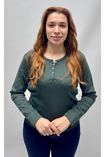 QYA Clothing Basic 100% Cotton Wide Fit Long Sleeve T-Shirt