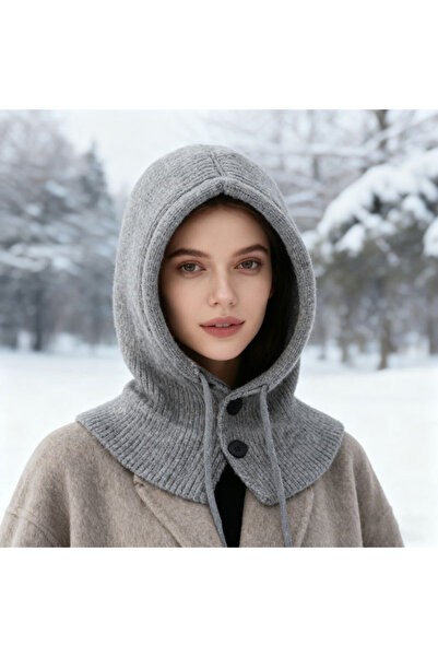 NO BRAND Women's Autumn/Winter Warm Knit Wool Hat, Hat-Neckwarmer Combination...