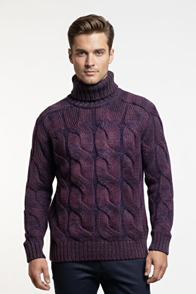 Pulltonic Erkek Balıkçı Yaka Kalın Kazak