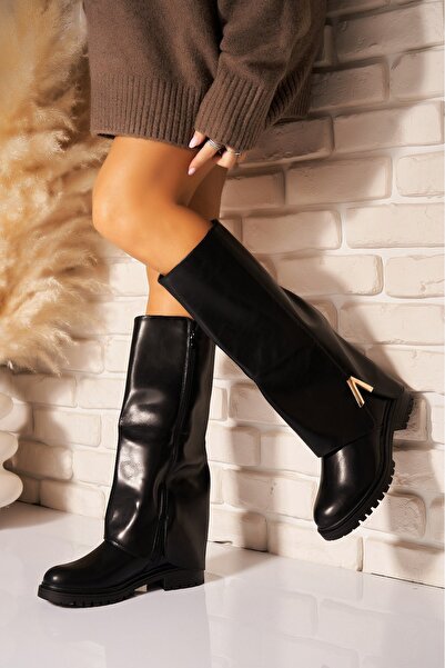 Joana Ghete de damă Kadison negre cu căptușeală din piele ecologică