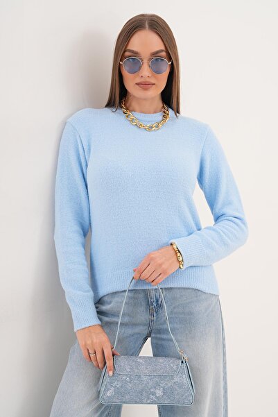 ŞİMAL Women's Crew Neck Bearded Sweater 255157 -