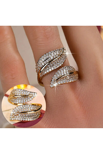 set.up خاتم مطلي بالزركون الكامل قابل للتعديل