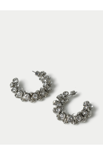 Marks & Spencer Taş Detaylı Gümüş Tonlu Küpe