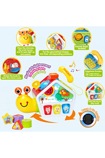 Hibobi Premium لعبة الحلزون التعليمية المبكرة 10 في 1 على شكل متجر