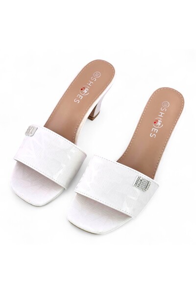 Sunrise Open Toe Slide Sandal with block heel