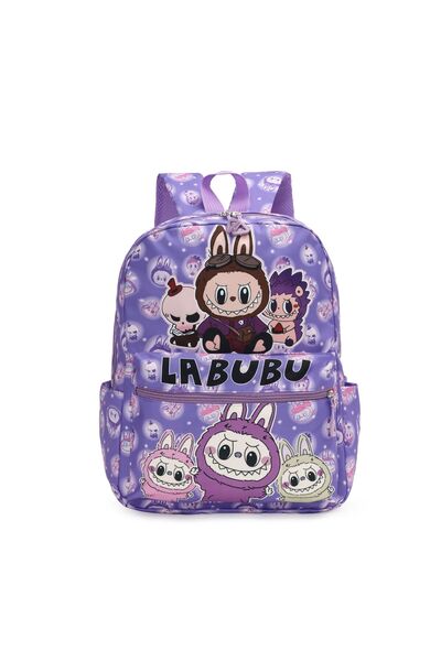 NO BRAND حقيبة مدرسية لابوبو، متعددة الألوان، مقاس 30×39×13 سم، تتضمن المجموع...