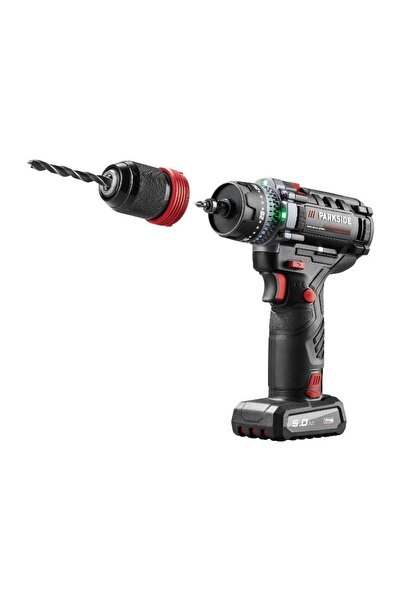 PARKSIDE PERFORMANCE PPBSSA 12V Cordless Drill/Driver with 12V 5Ah Battery and 6A Charger